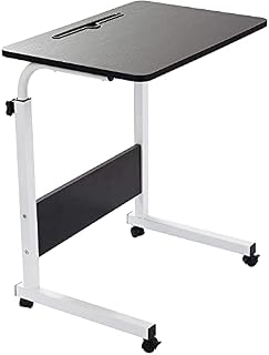 GRANDMA SHARK 60 × 40 cm Laptop Table for Sofa or Bed, Laptop Desk, Standing Height Adjustable Computer Desk, Portable Side Table, Bed Table, Sofa Table (Black)