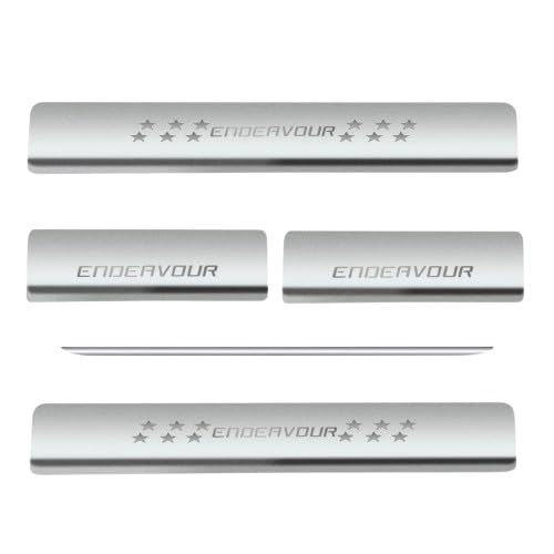 Image of AC Door Sill /Foot Step Stainless Steel Scuff Plate Plates Compatible with Ford Endeavour (Model 2019-2023)(Set of 4 Pcs)