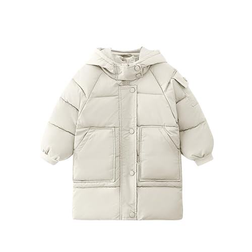 Beessbest Boys and Girls Long Down Jacket Lightweight Winter Warm Puffer Hooded Coat 2-13Y