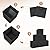 STORAGE MANIAC Storage Cubes, 11 Inch Durable 6 Pack Fabric Foldable Collapsible Bins with Handles for Organization, Closet, Shelves, Offices, Toys, Black