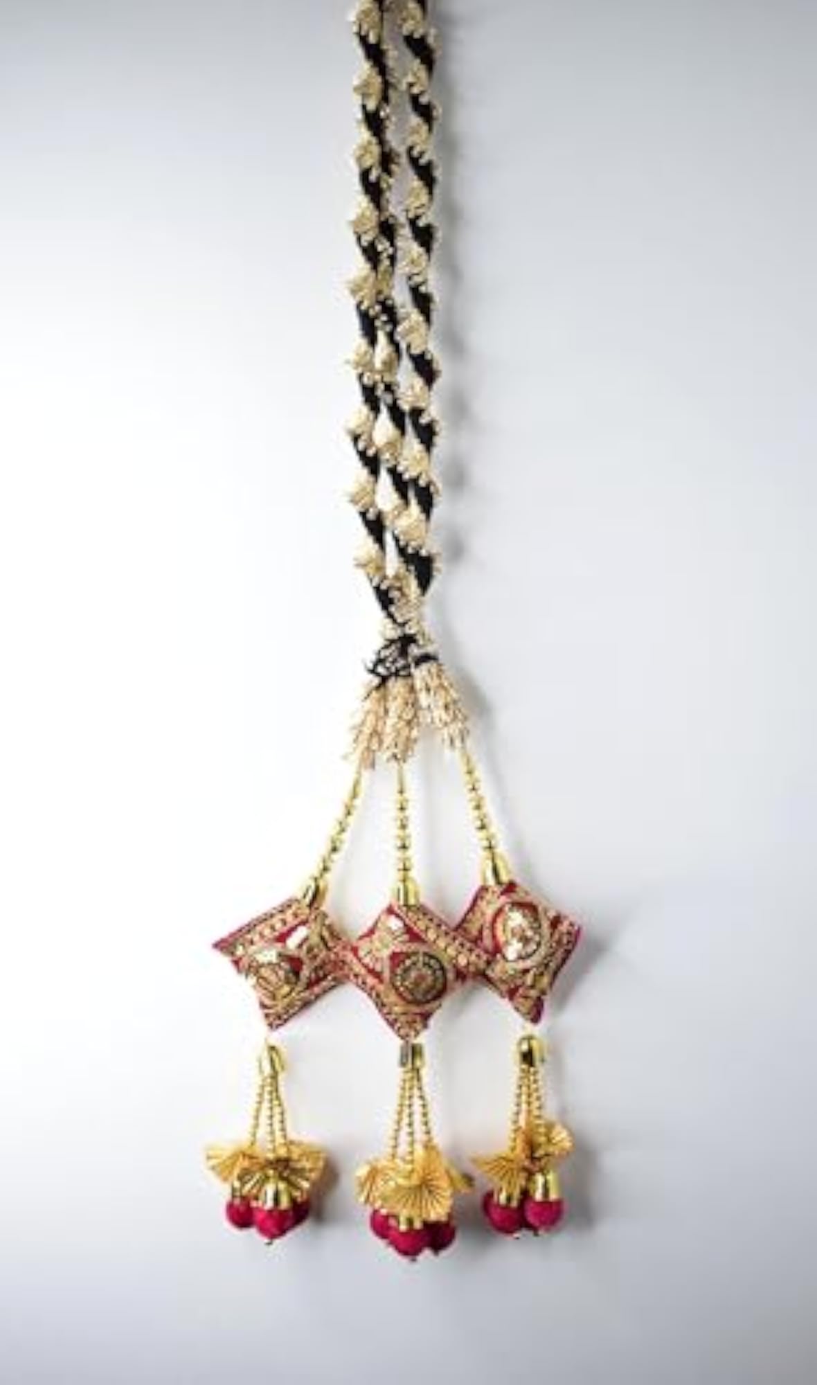 Punjabi Cushion Paranda with Gota Patti Braid for Heavy Look