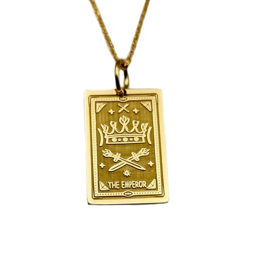 Pendentif tarot Empereur gravé pour sublimer vos tenues au quotidien