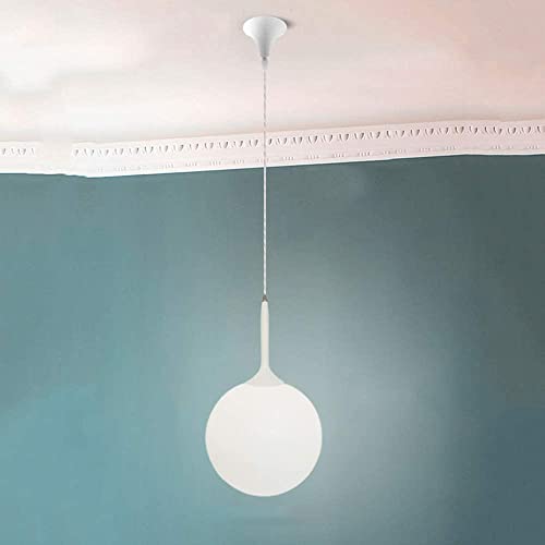 Lámpara colgante E27 moderna blanca ajustable para techo de salón y cocina