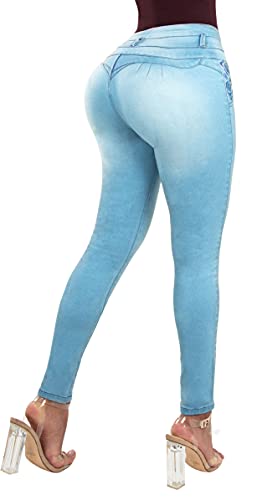 Fiorella Shapewear Butt Lifter Women Jeans High Rise Waist Push Up Levanta Cola Pantalones Colombianos 511LB