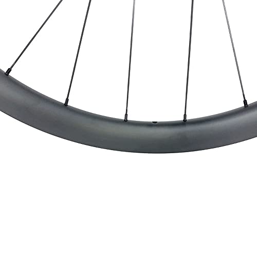 Hulkwheels Carbon Disc Brake Road Bike Wheelset 700C 45Mm Depth 29Mm Width Clincher Tubeless Carbon Fiber Cyclocross Gravel Bike Wheel Qr 12/15X100/12X142Mm Thru Axle (Shima 11 Speed, Qr) #TOP6