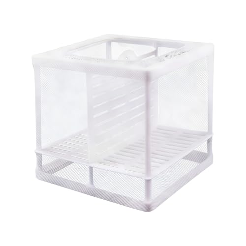 1 Pc Fish Tank Breeder Net Mini Aquarium Breeding with Nylon Fine Mesh and Suction Cups Multi-functional Incubator Tank for Breeding and Hatching Baby Fishes Guppy Shrimp