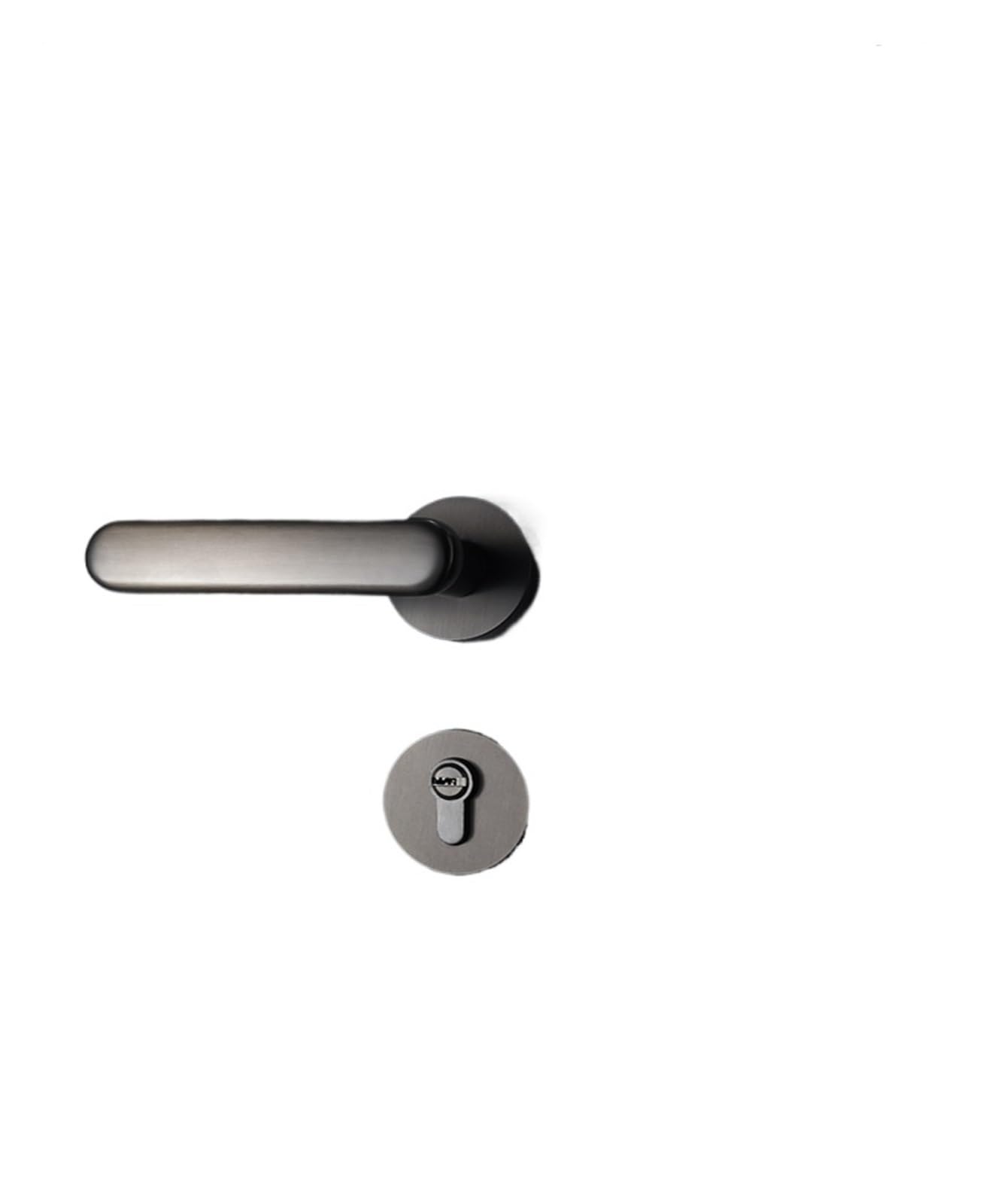 NYRXRYTCA Black zinc Alloy Split Lock Simple Silent Indoor Door Apartment Bedroom Door Mechanical Handle Lock(D31 S974 gray brushed)