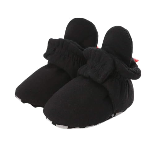 Newborn Baby Cotton Booties Non-Slip Sole for Toddler Boys Girls Infant Winter Warm Cozy Socks Shoes