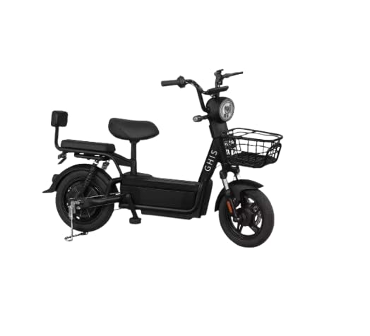 Scoolter Elétrica Mini Moto Potência 500W 48V Painel Led Biciclet...