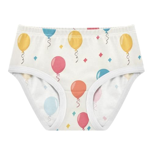 ZZKKO Colorful Balloon Girls Underwear Toddler Panties for Girls Comfort Brief Size 2-8T
