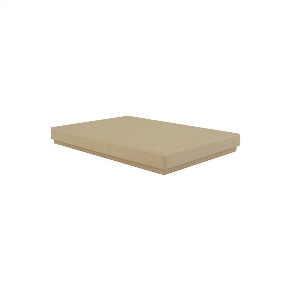 10 A6 Eco-friendly Luxury Rigid Presentation Gift Boxes, 170 x 121 x 20mm, Kraft | Shallow Gift Box Suitable For Clothes, Books, Stationery & More | 2-Piece Design, Recyclable, Kraft Paper