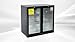 Beer Back Bar Cooler Commercial Refrigerator 7.4 Cu.Ft Black Under Counter with Two Glass Swing Doors NSF BB-2-dup-1