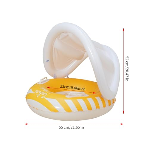 Flotador de natación de verano con asiento inflable con toldo 7
