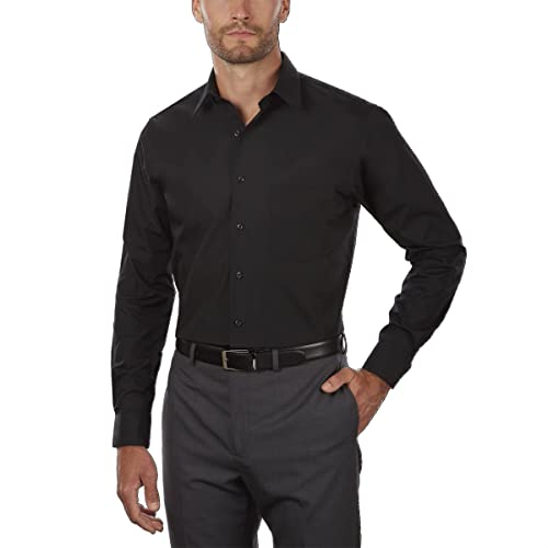 Van Heusen Regular Fit Long Sleeve Dress Shirt BLACK 17.5 Nk 32-33 Sl