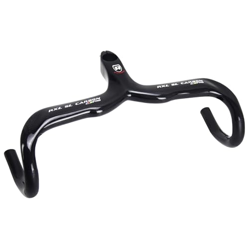 Manillar de bicicleta carretera carbono 28,6 mm RXL SL percha horca integrada carretera 3K brillante enrutamiento interno 420 x 90 mm