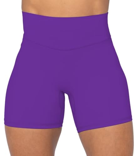 Image of Sunzel No Front Seam High Waist Biker Shorts for Women, Squat Proof Yoga Workout Gym Bike Shorts