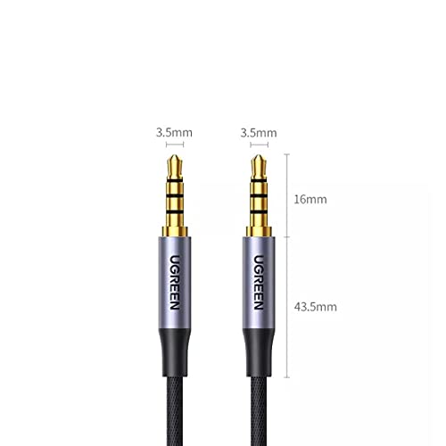 Image of Ugreen 3.5mm Hi-Fi Male to Male TRRS Aux Audio and Microphone Cable 1.5 Meter Black