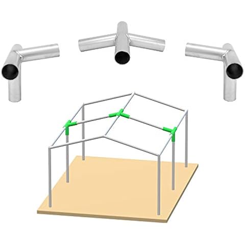 Canopy Fittings Set 1-3/8 Inch Low Peak Shed Tent Garage, 4 Way 3/Pack (Low Peak Middle) Cover