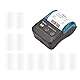 SHUAIGUO Tragbarer Thermo-Belegdrucker 58 mm Mini Tragbarer Taschendrucker 2 Zoll mit 11 Rollen Thermopapier USB-Verbindung und kabelloser BT kompatibel mit