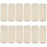 Littles & Bloomz 12 Inserti Riutilizzabili in Viscosa di Bambù per Pannolini Lavabili – Booster Assorbenti BB12