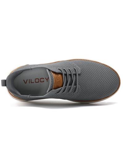Image of VILOCY Boy's Slip On Casual Dress Sneaker Hands Free Fashion Shoes Comfortable Oxfords Mesh Tennis Breathable School Uniform Formal Church Shoes(Little Kid /Big Kid)