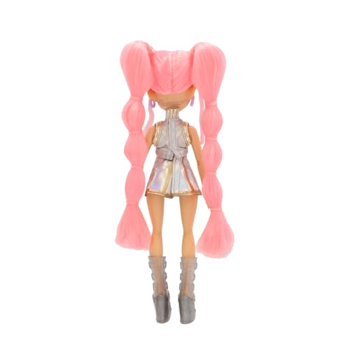 Miniatura 4 de K-Pop Idol Muñeca Yuni Fashion Doll Estilo K-Pop Moonlight, Cabello Rosa Trenzado. 3 Accesorios Para Crear Outfits Optimo Para Fans A Partir De 3 Años De Edad