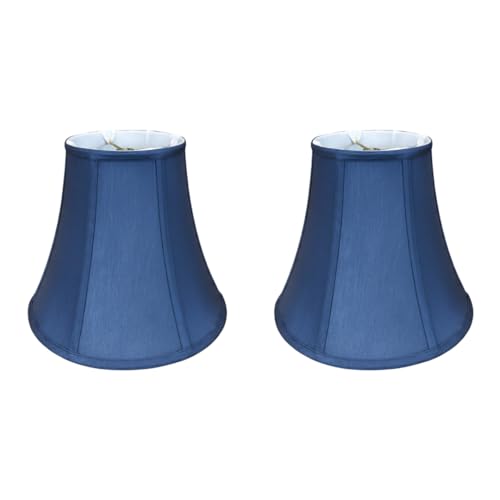 Image of Royal Designs, Inc. BSO-704-14NBLU-2 True Bell Basic Lamp Shade, 7 x 14 x 11.5, Navy Blue, 2-Pack