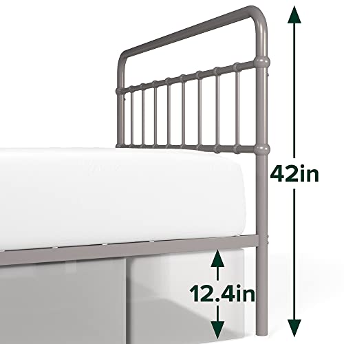Image of Zinus Florence Metal Platform Bed Frame, Mattress Foundation, No Box Spring Needed, Easy Assembly, Grey, Twin