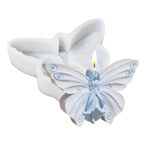 Moldes para velas, molde de jabón de yeso, moldes de resina epoxi de cemento y hada de mariposa, para manualidades, hogar, habitación, decoración de bodas
