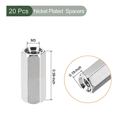 YOKIVE 20 Pcs M3 Spacers, Brass Hex PCB Standoffs Nuts, Keep Height Consistent, Great for Motherboard Circuit Board - Image 2