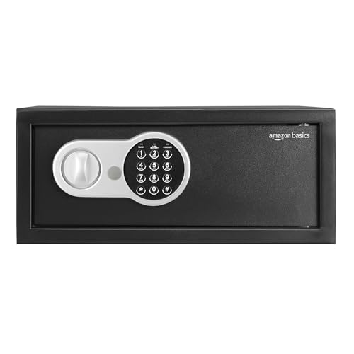 Image of Amazon Basics Security Safe with Programmable Electronic Keypad | Net Volume 25L (Black)