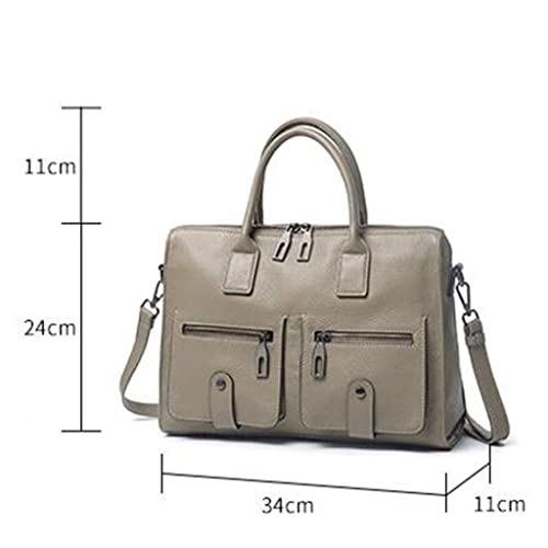 JSEIAJB Korean Version Of The First Layer Of Cowhide Commuter Office Handbag Leather Large Capacity Briefcase2
