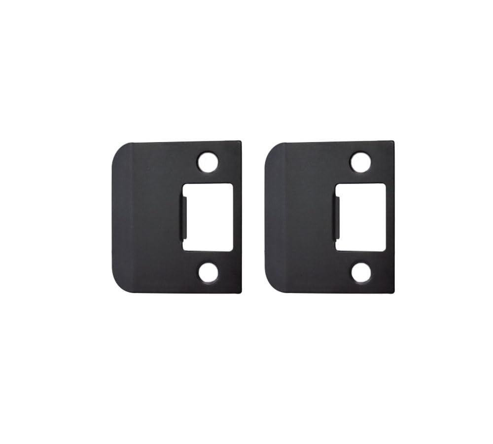 QCAA Solid Brass Extended Lip Strike, 2''X2-1/4, Oil-Rubbed Bronze, 2 Pack, Made in Taiwan