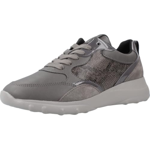 Geox Zapatillas D Alleniee A para Mujer, Dk Grey, 39 EU