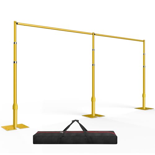 Support de fond photo doré EAMRT 3x6m ajustable pour arche de mariage et fêtes