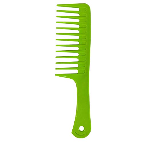 Wide Tooth Comb For Women, Premium Durable Hair Combs, for Curly Hair, Long Hair, Wet Hair, Green