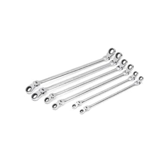 GEARWRENCH 6 Piece 90-Tooth 12 Point Metric GearBox Double Flex Ratcheting Wrench Set | 86830