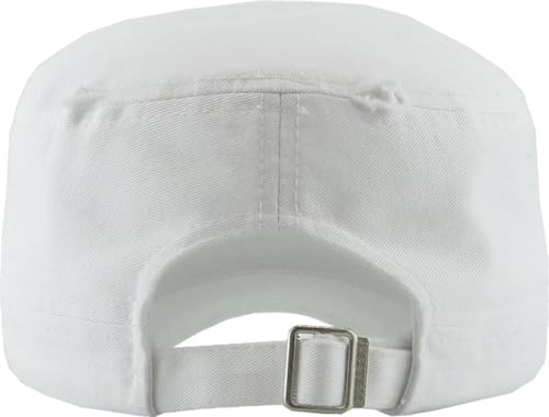 Image of Vintage Distressed Cadet Army Cap Basic Everyday Military Style Hat
