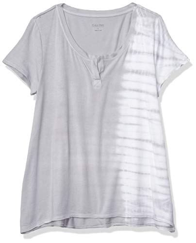 Calvin Klein Women's Tie Dye Notch Neck Tee