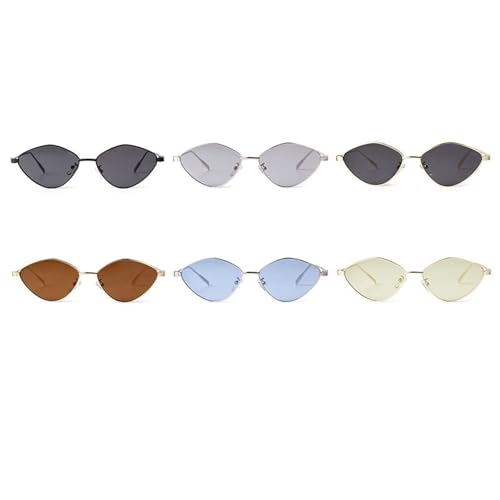 helena Trendy Metal Hexagon Sunglasses for Women Men Vintage Narrow Irregular Shades Retro Hexagonal Sun Glasses4