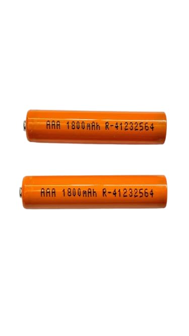 AAA Rechargeable NI-MH Button-Top Batteries, 1800mAh (Full Capacity), 1.2V, Pack of 2-image-42