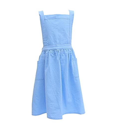 Tablier en coton et lin bleu pour enfant : le confort respirant des petits chefs en cuisine