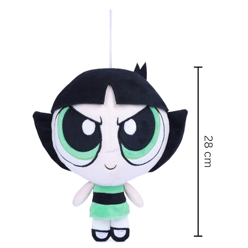 Image of Mirada Powerpuff Girls Buttercup Soft Plush Toy - 28cm | Official Licensed Cartoon Stuffed Character for Kids & Girls | Super Soft, Cuddly & Huggable Plush | Ideal Gift for Birthday /Christmas /Diwali