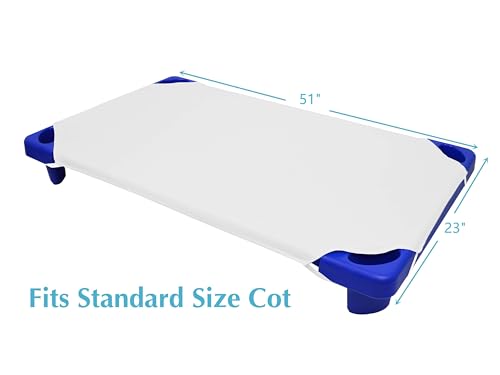 Image of American Baby Company 2 Pack Cot Sheet for Daycare Standard Size 23 inch x 51 inch - Soft & Breathable Microfiber Cot Sheet for Daycare and Preschool, Snow White