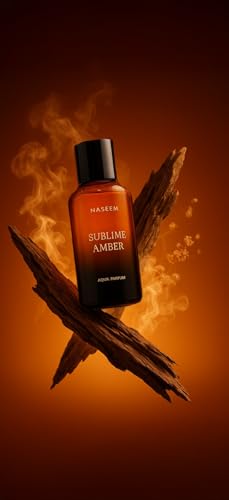 Image of NASEEM Sublime Amber Aqua Parfum for Men and Women, 100 ml, Oriental Balsamic Fragrance with Cognac, Cinnamon, Vanilla, Tonka Bean and Amber Notes