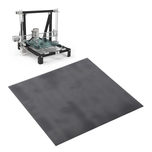 3D Printer Tempered Glass Plate, 3D Printer Glass Bed 500x500x4mm, 8 Mohs Hardness & 400? Heat Resisting Build Plate for 3D Printer Accessories