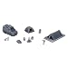 Outland Models Railroad Scenery Structure Outdoor Campsite Set with Van & People 1:220 Z Scale