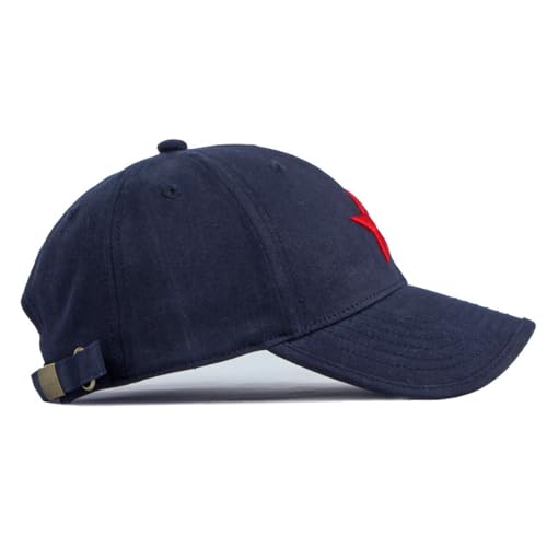 Gorra de béisbol de algodón con bordado de estrella roja miniatura 4