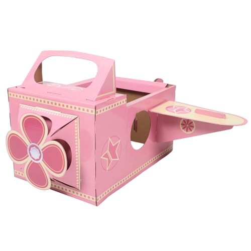 ORFOFE Airplane Carton Wearable Airplane Costume Paper Aircraft Project Cardboard Design Planes for Playtime Activity ' Aircraft Costume Pink Paper