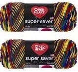 Bulk Buy: Red Heart Super Saver (2-Pack) (Mexicana, 5 oz Each Skein)